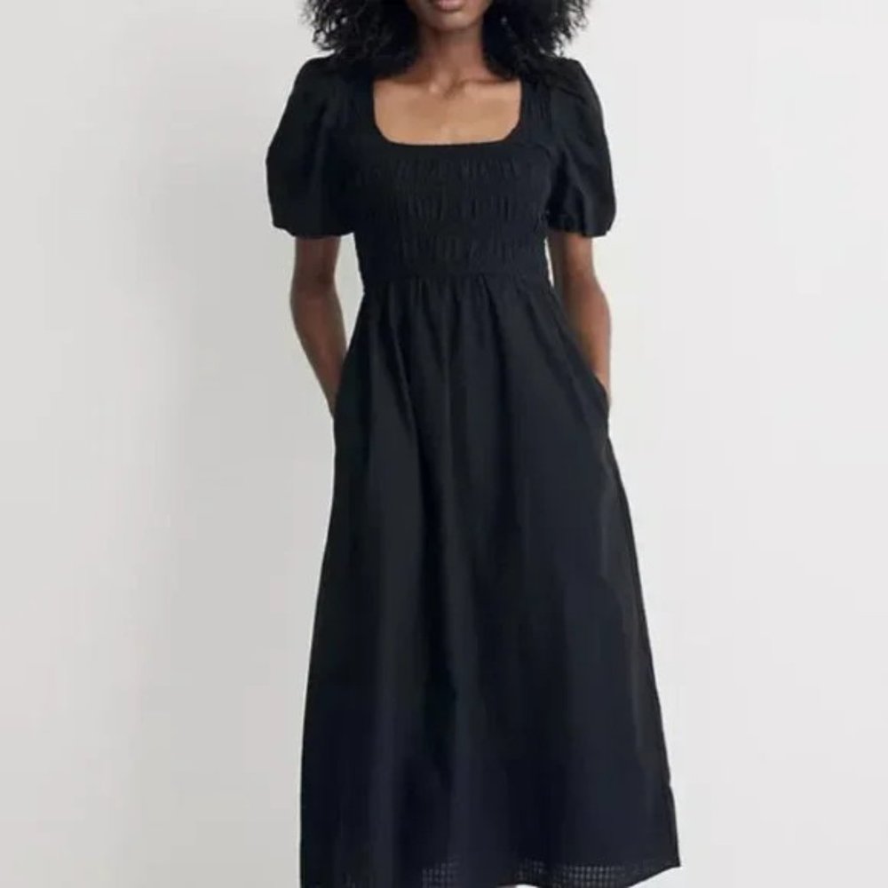 Madewell Lucie Puff Sleeve Midi Maxi Dress Size XS NWT
